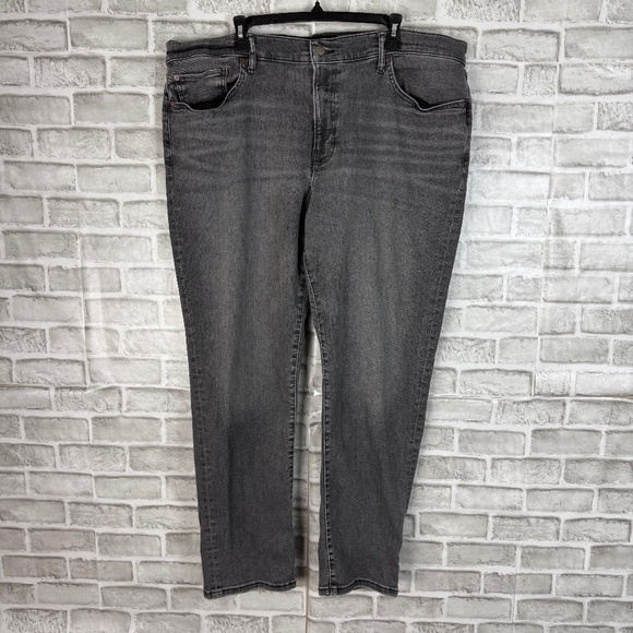 Lucky Brand 410 Athletic Straight Leg Charcoal Black Denim Jeans Mens 42 x 32 - Picture 1 of 12